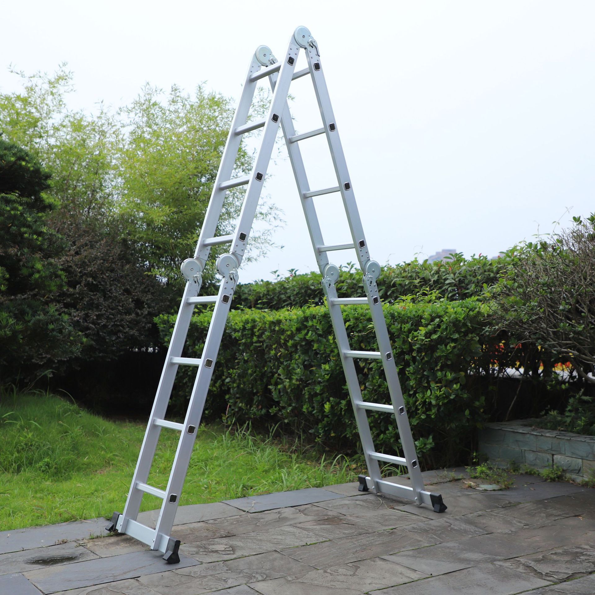 DENKO Tangga Lipat Aluminium Multifungsi 4.6 Meter – MAL 4 x 4 - Gambar 7