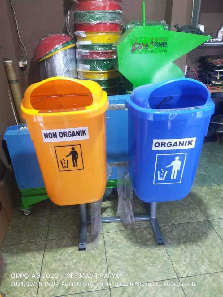50 Liter Tempat sampah pilah 2 tong - Gambar 2