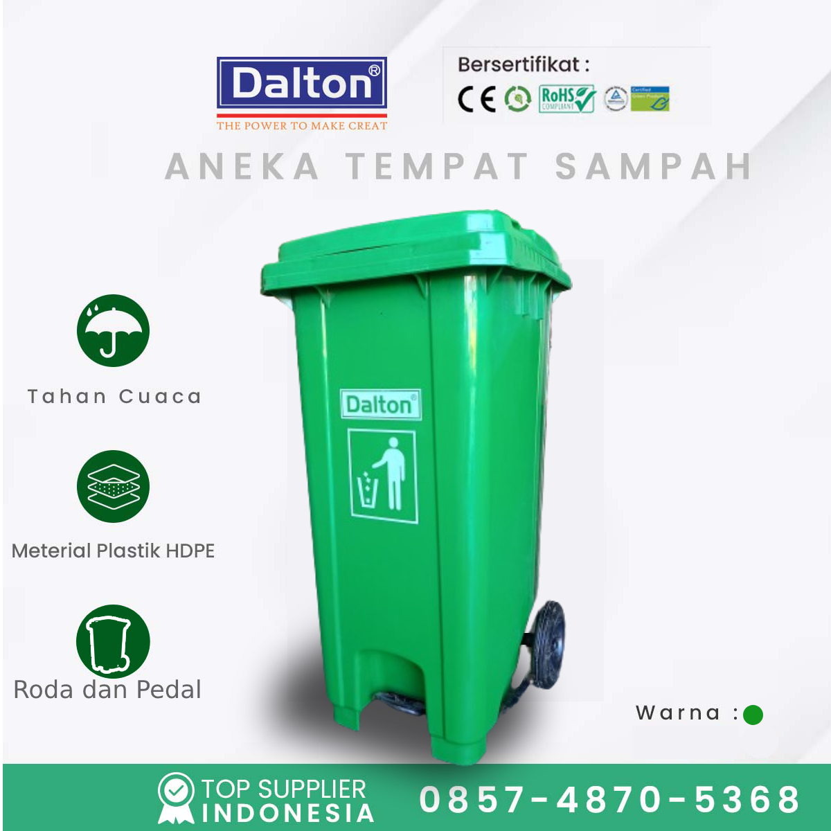 Tempat sampah injak 240 liter LXD 240K