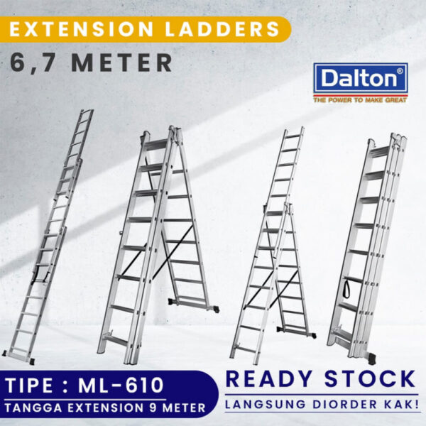 Tangga Lipat Alumunium Extension 6,7 Meter DALTON ML-610