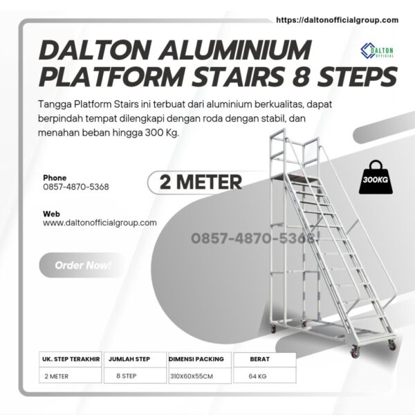Tangga dorong Rolling Ladders Mobile stairs 2 meter