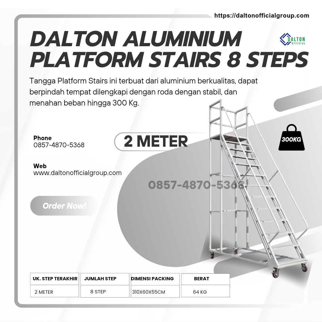 Tangga dorong Rolling Ladders Mobile stairs 2 meter