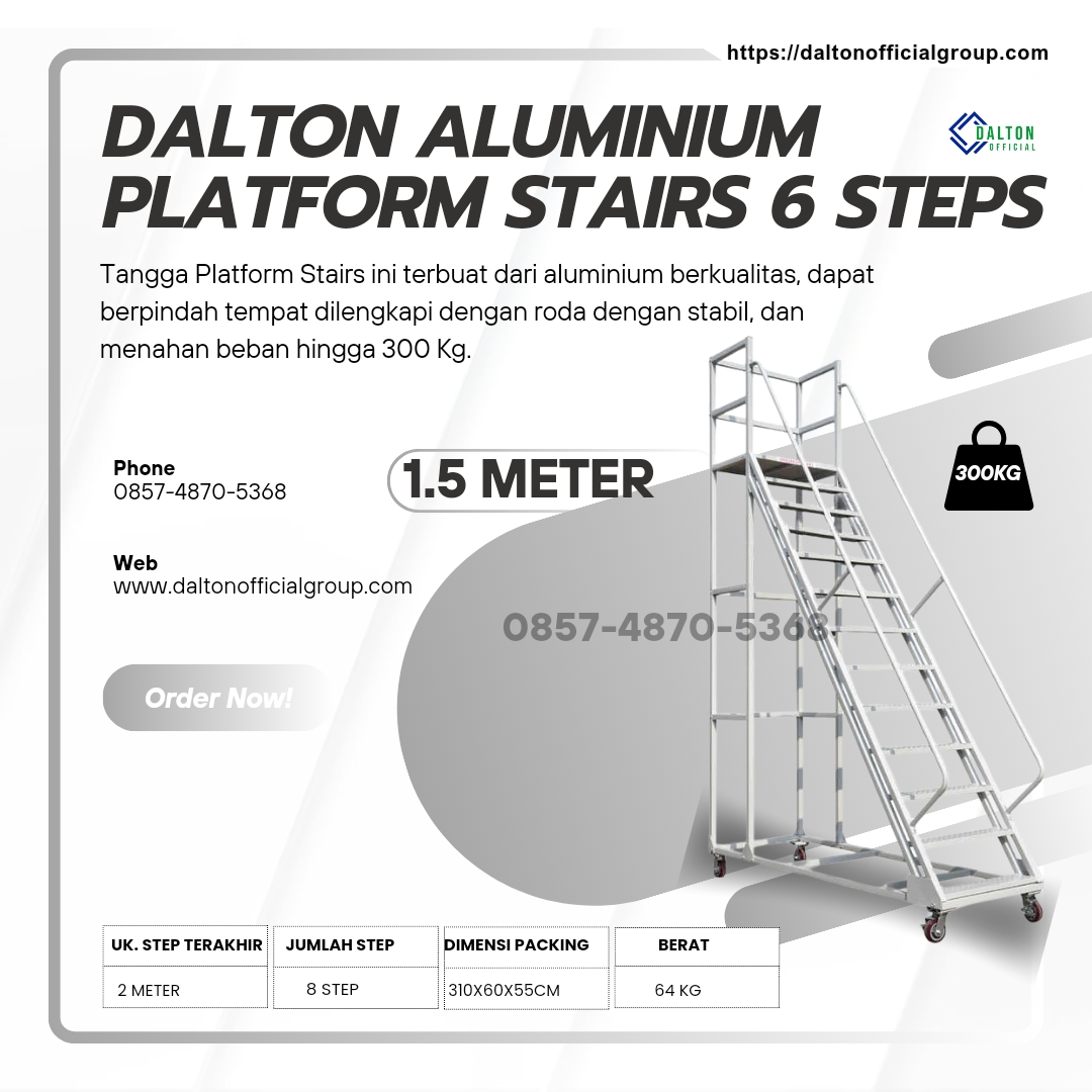 Tangga dorong Rolling Ladders Mobile stairs 1.5 meter