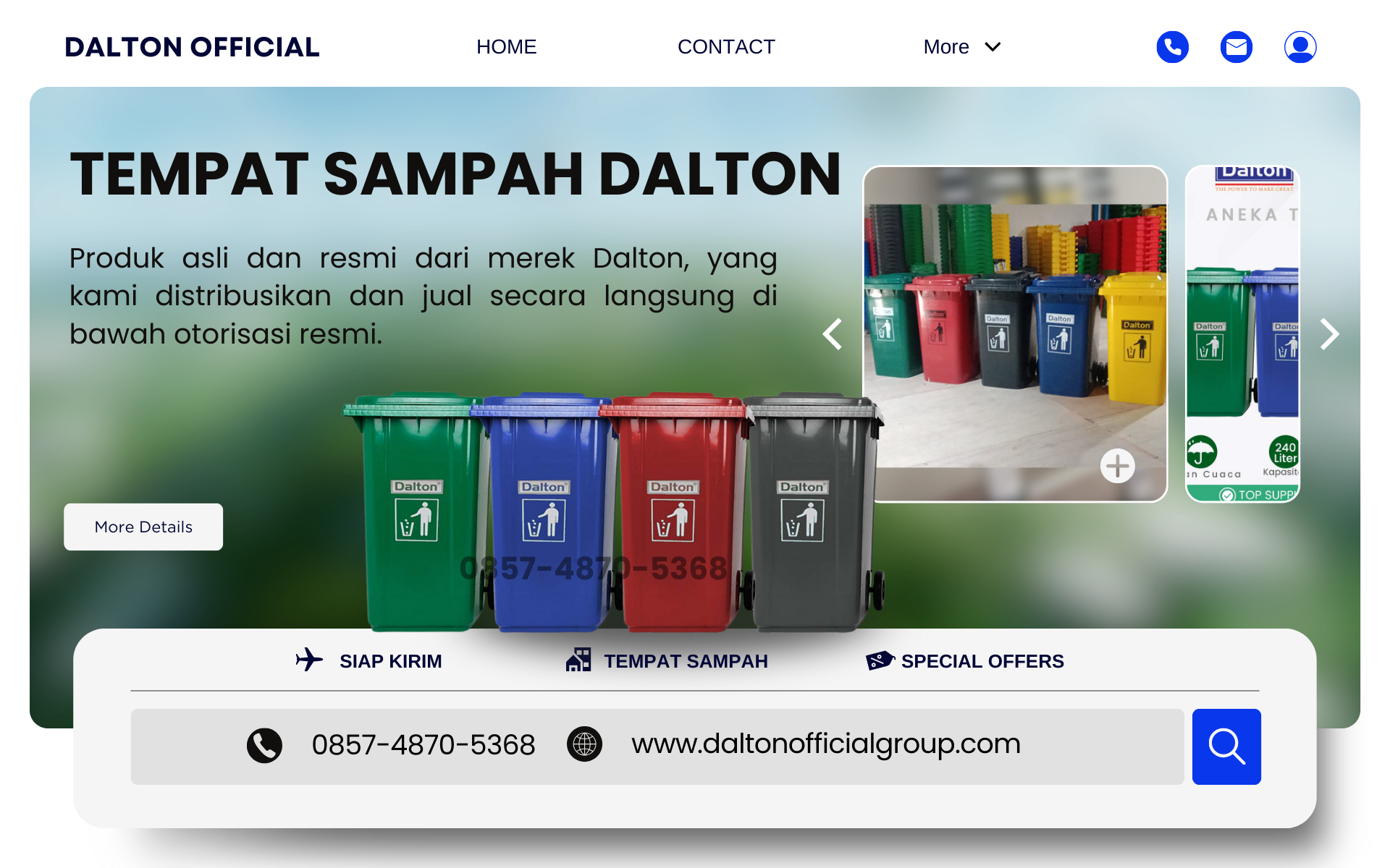 Tempat Sampah HDPE Dalton – 100 Liter | 120 Liter | 240 Liter Surabaya