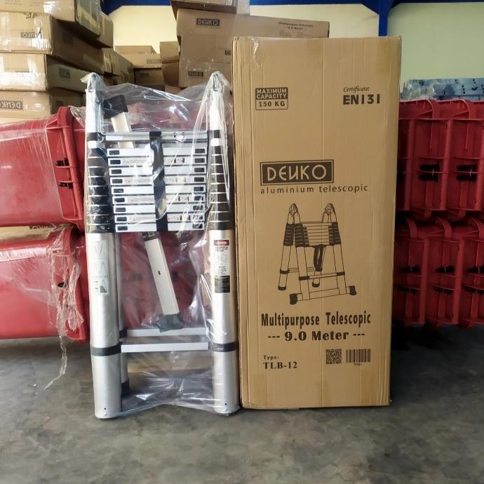 Tangga Double Teleskopik 9 Meter Denko TLB 12 – Pusat Gudang