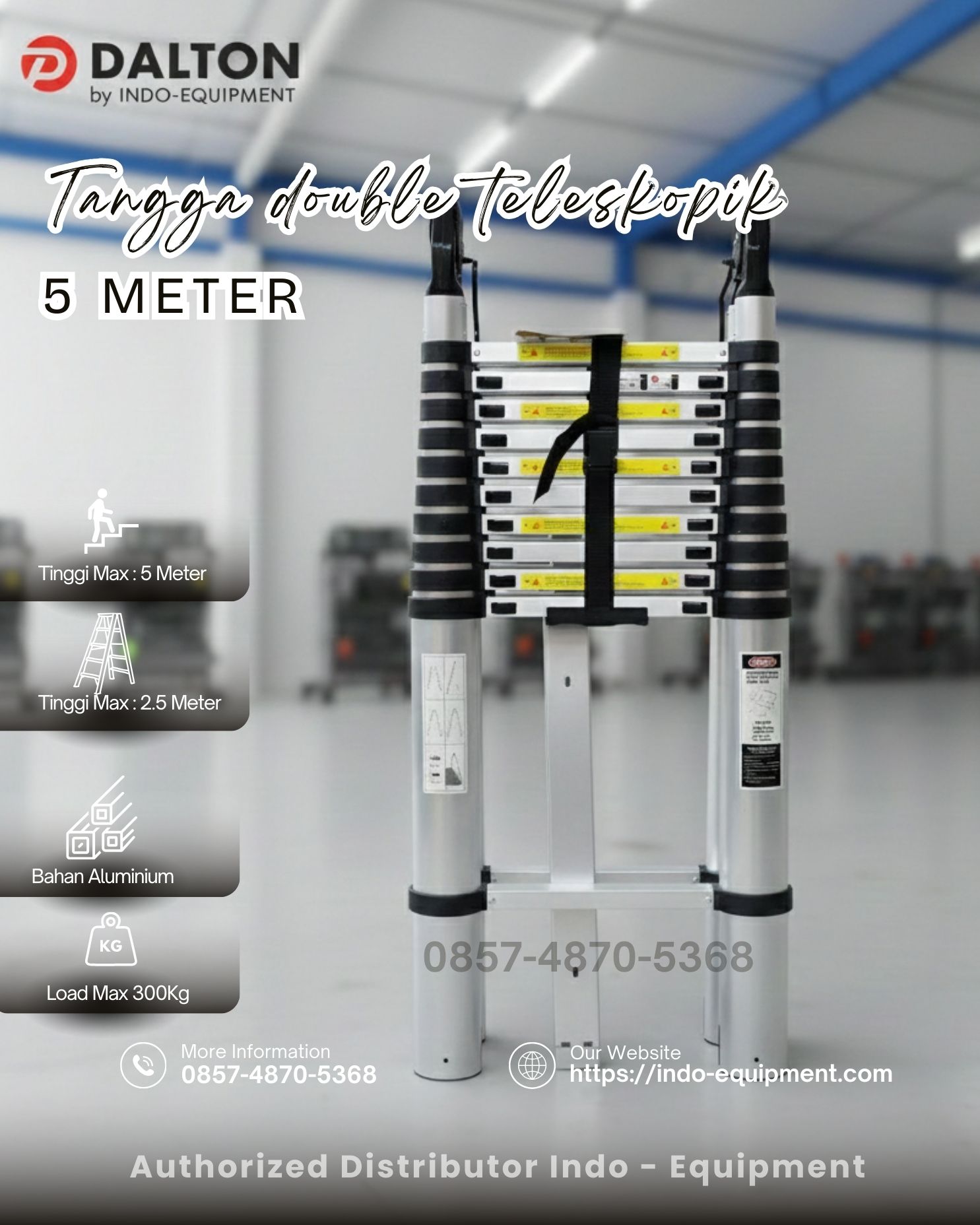 Tangga Double Teleskopik 5 Meter Dalton ML 1003D