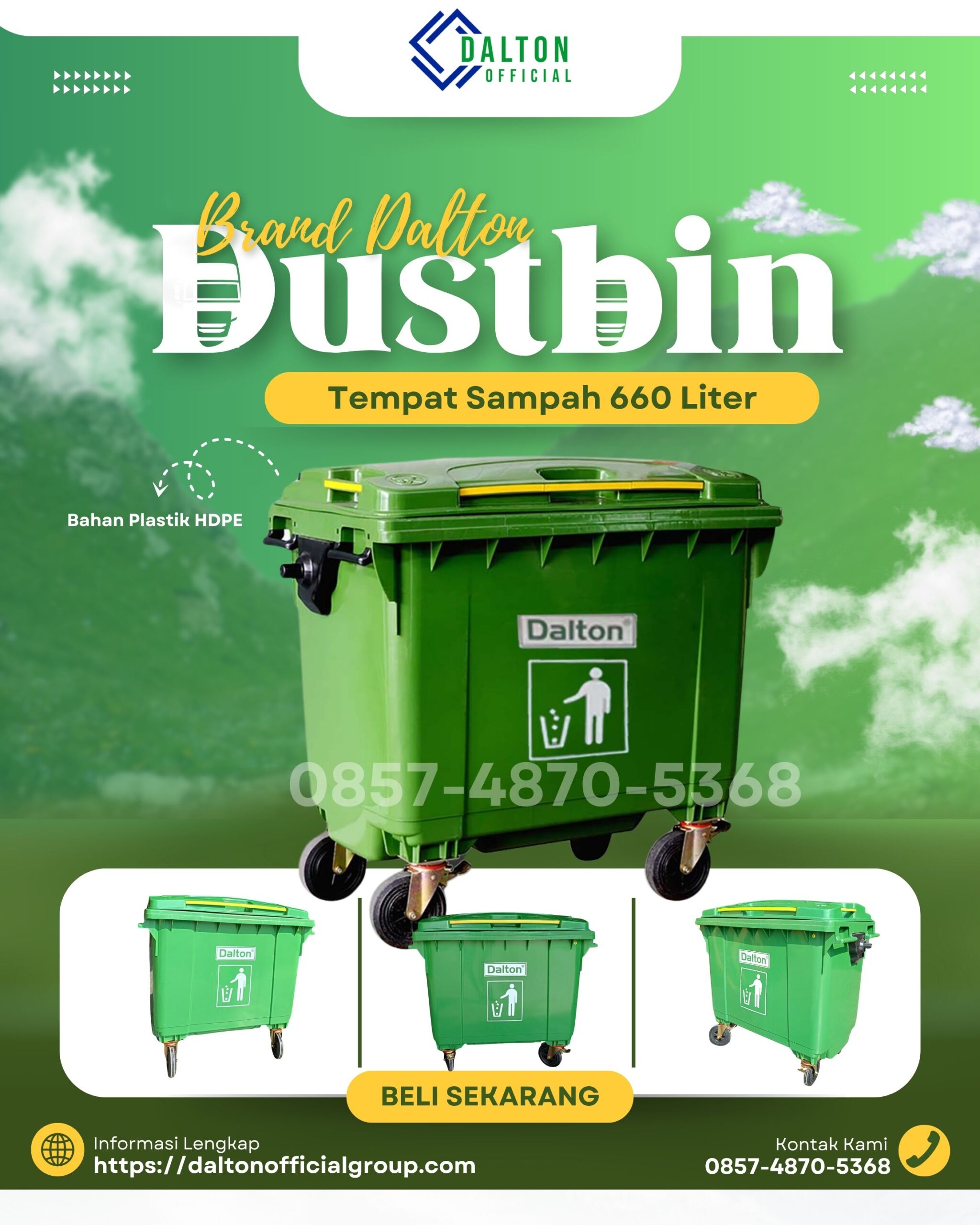 Tempat Sampah 660 Liter Dalton dari tangan pertama