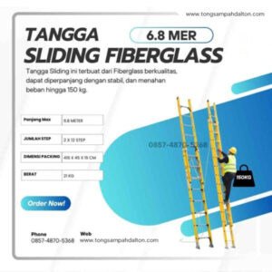 Tangga Pln Sliding Fiberglass 6.8 Meter 24 Feet